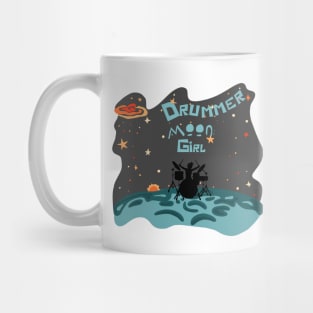 Drummer Moon Girl Mug